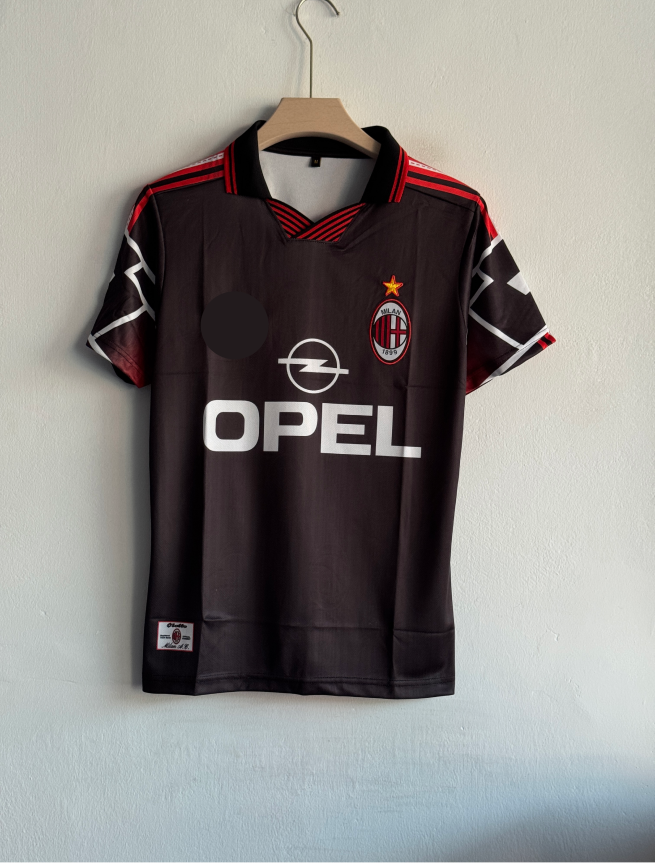 ACMILAN 1997-98 THIRD KIT MALDINI POLO EMBROIDERY PREMIUM