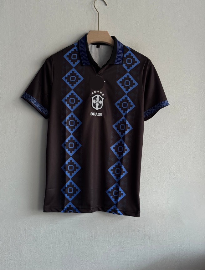 BRAZIL BLACK CONCEPT KIT POLO EMBROIDERY PREMIUM