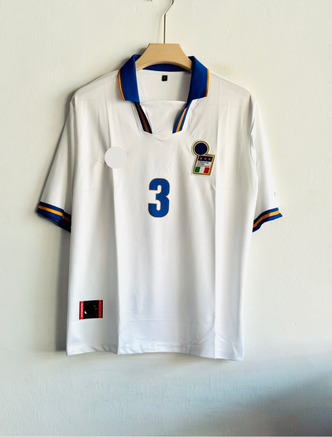 ITALY 1996 AWAY KIT MALDINI FIVESLEEVE POLO EMBROIDERY PREMIUM