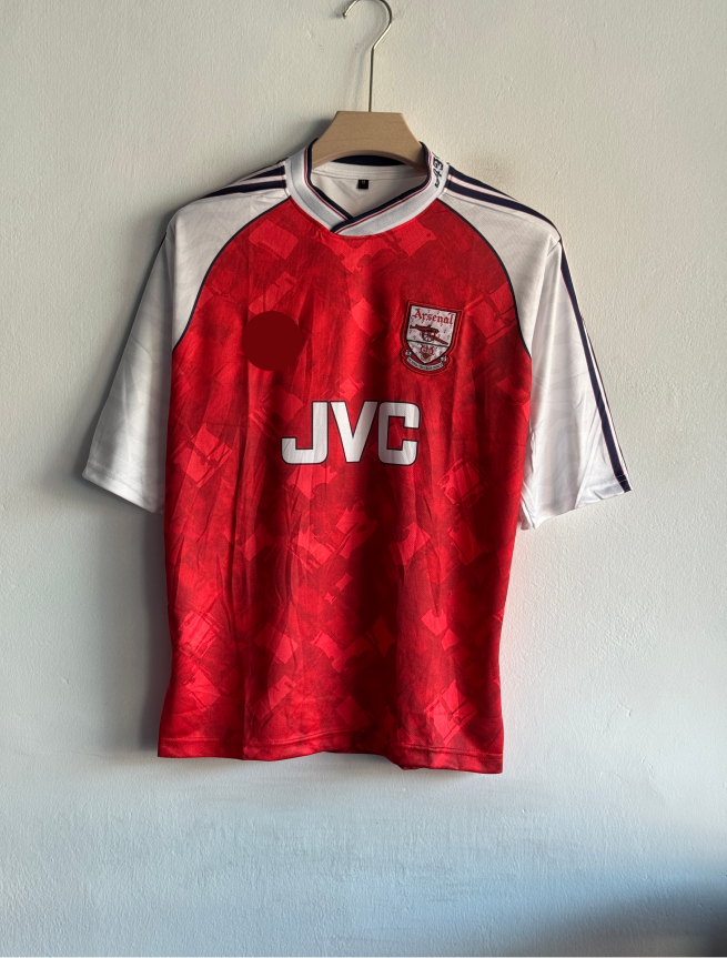 ARSANEL 1990-91 HOME KIT ADAMS FIVESLEEVE KNITTED POLO EMBROIDERY PREMIUM