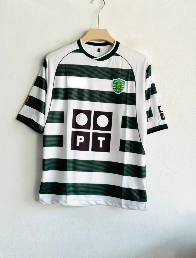 SPORTING 2001-02 HOME KIT RONALDO FIVESLEEVE EMBROIDERY PREMIUM