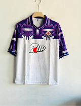 FIORENTINA 1992-93 AWAY KIT BATISTUTA FIVESLEEVE POLO EMBROIDERY PREMIUM