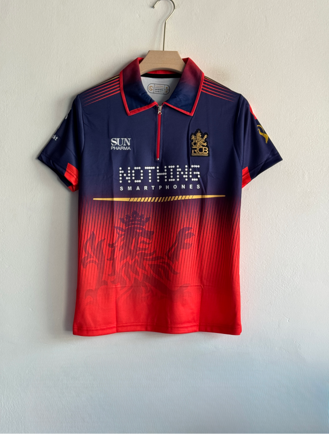 RCB 2026 HOME KIT VIRAT POLO EMBROIDERY