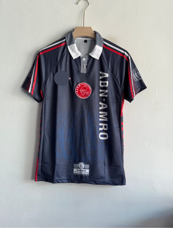 AJAX 1997-98 AWAY KIT CRUYFF POLO EMBROIDERY PREMIUM