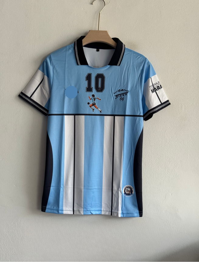 ARGENTINA 2001 TESTIMONIAL JERSEY MARADONA POLO EMBROIDERY PREMIUM