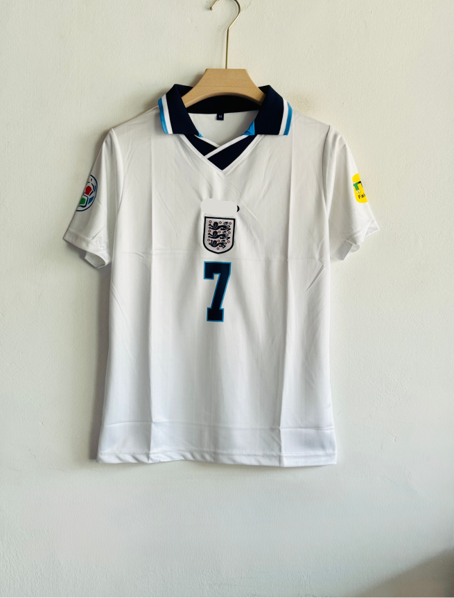 ENGLAND 1996 HOME BECKHAM POLO EMBROIDERY PREMIUM