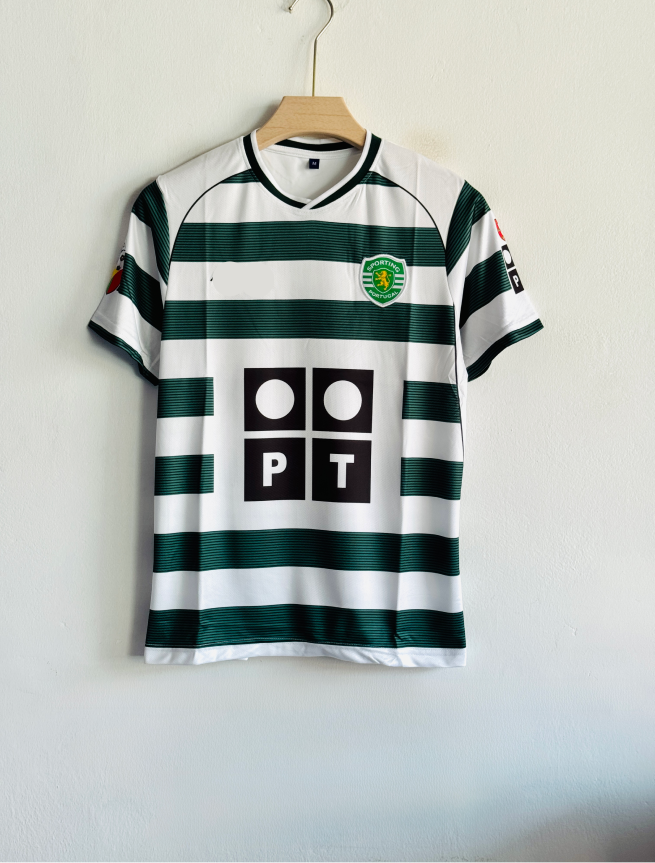 SPORTING 2001-02 HOME KIT RONALDO EMBROIDERY PREMIUM