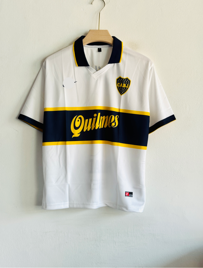 BOCA JUNIORS 96-97 AWAY KIT MARADONA FIVESLEEVE POLO