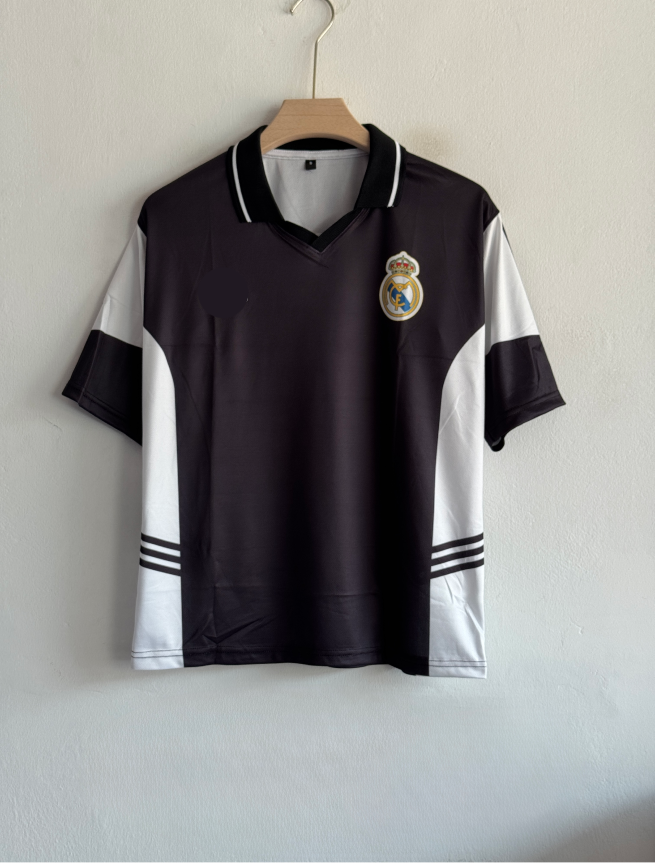 REAL MADRID BLACK CONCEPT KIT RONALDO FIVESLEEVE POLO