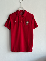 TSHIRT PORTUGAL RED POLO EMBROIDERY PREMUM