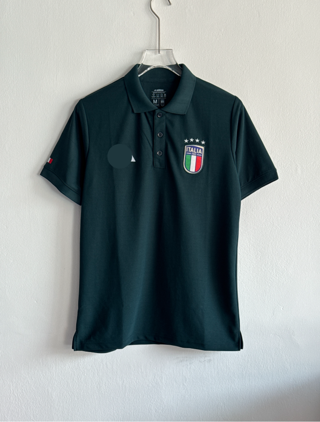 TSHIRT ITALY GREEN POLO EMBROIDERY PREMIUM
