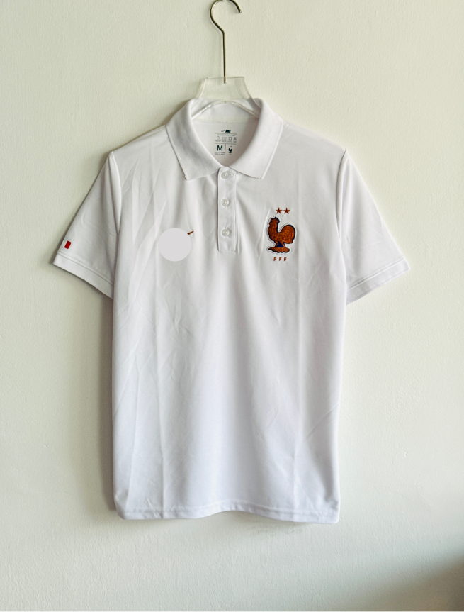 TSHIRT FRANCE WHITE POLO EMBROIDERY PREMIUM