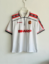 MANCHESTER UNITED 1998-99 THIRD KIT BECKHAM FIVESLEEVE POLO EMBROIDERY WITH ZIP