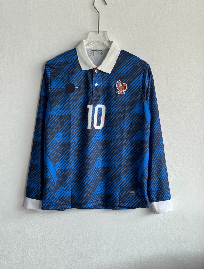 FRANCE 2026 HOME KIT MBAPPE FULLSLEEVE POLO EMBROIDERY