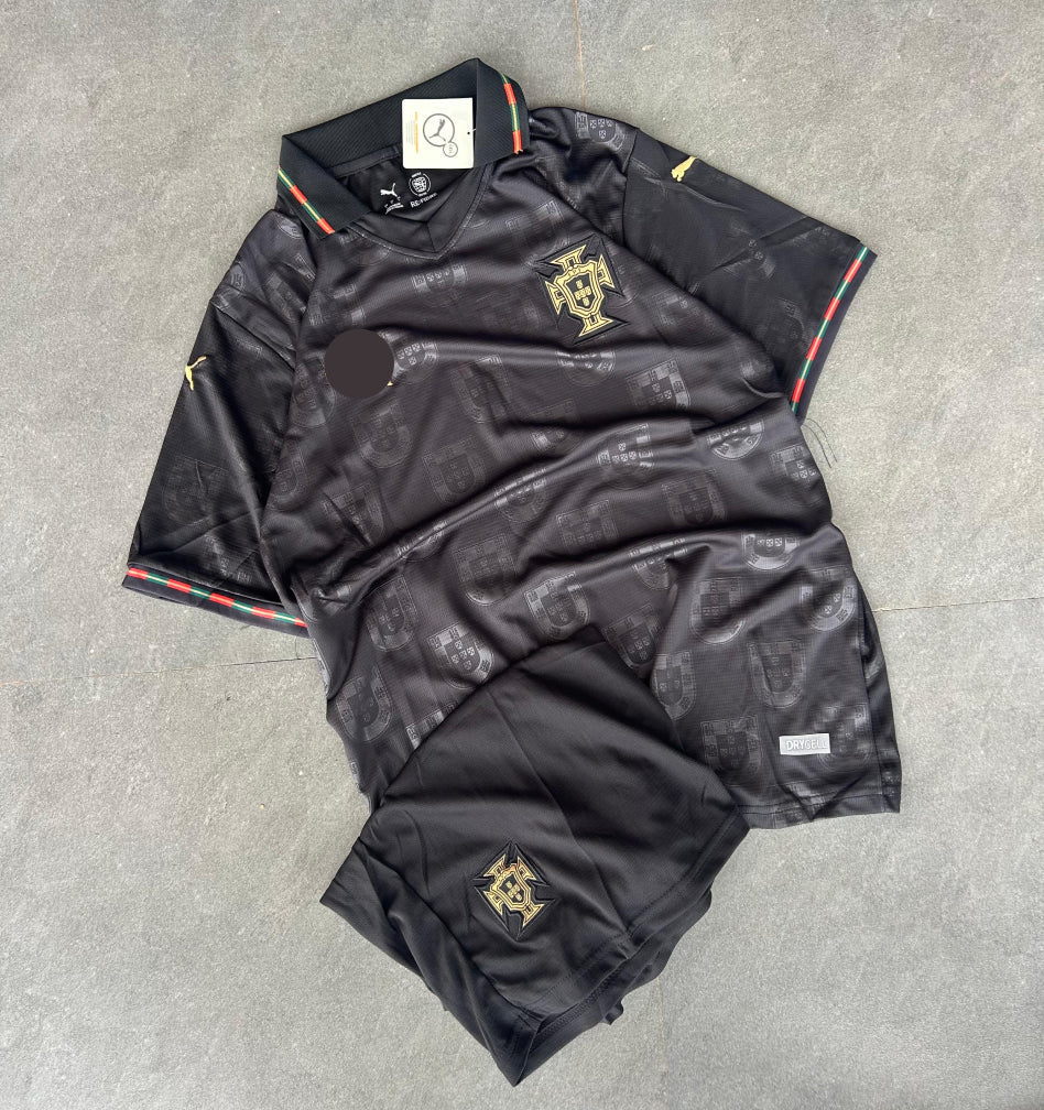 PORTUGAL 2026 BLACK KIT WITH SHORTS IMPORTED