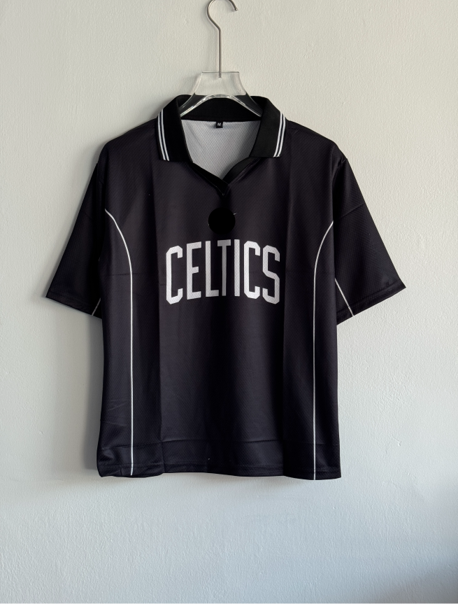 CELTIC BLACK FIVESLEEVE POLO