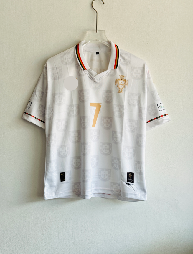 PORTUGAL 25-26 WHITE KIT RONALDO FIVESLEEVE POLO