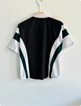 TSHIRT REAL MADRID BLACK & GREEN FIVESLEEVE POLO WITH ZIP