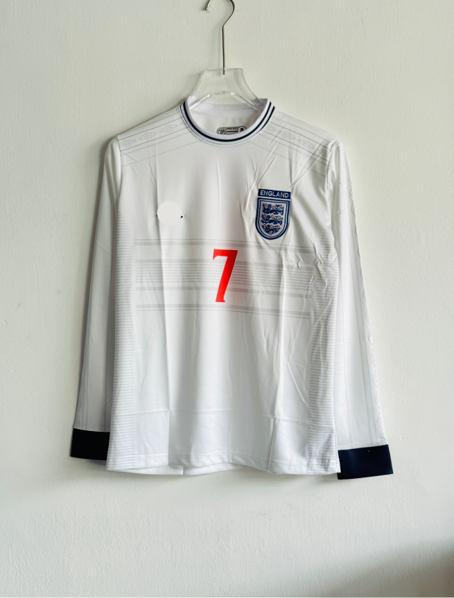 ENGLAND 2000 HOME KIT BECKHAM FULLSLEEVE EMBROIDERY