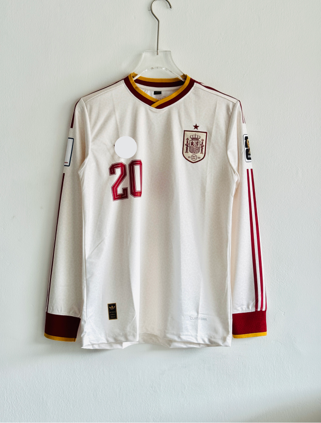 SPAIN 2026 AWAY KIT PEDRI FULLSLEEVE EMBROIDERY PREMIUM