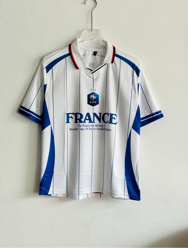 FRANCE FANTASY WHITE KIT ZIDANE FIVESLEEVE POLO