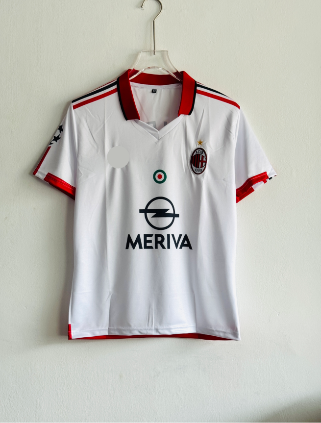 ACMILAN 2003-04 AWAY KIT MALDINI POLO EMBROIDERY