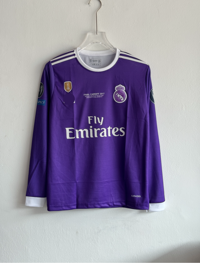 REAL MADRID 2016-17 AWAY KIT RONALDO FULLSLEEVE EMBROIDERY