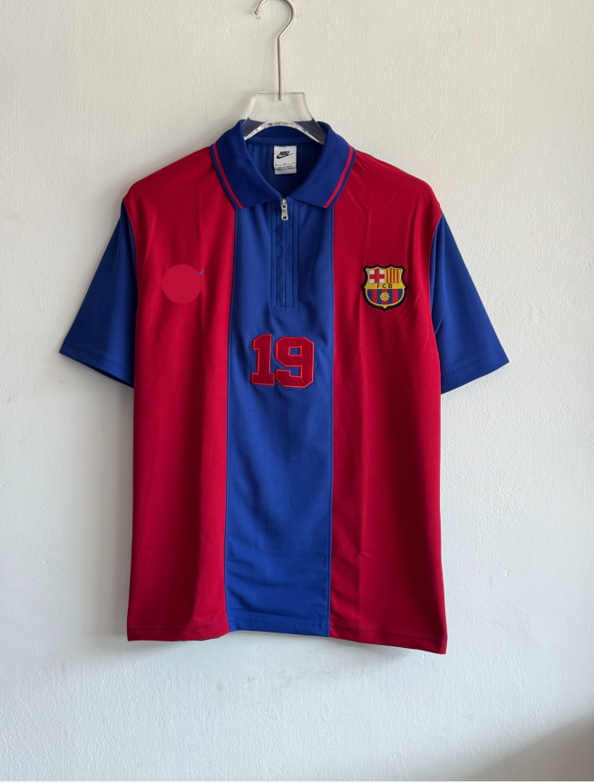 TSHIRT BARCELONA 19 POLO EMBROIDERY WITH ZIP PREMIUM