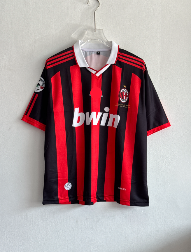 ACMILAN 2009-10 HOME KIT MALDINI FIVESLEEVE POLO