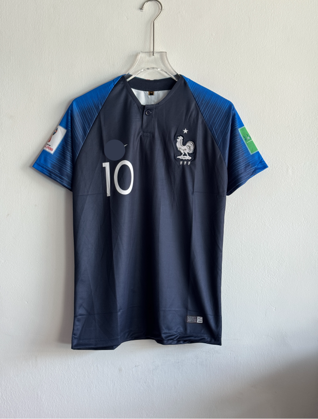 FRANCE 2018 HOME KIT MBAPPE POLO EMBROIDERY PREMIUM