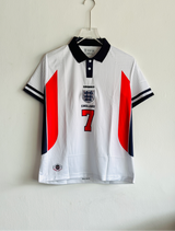ENGLAND 1998 HOME KIT BECKHAM POLO EMBROIDERY