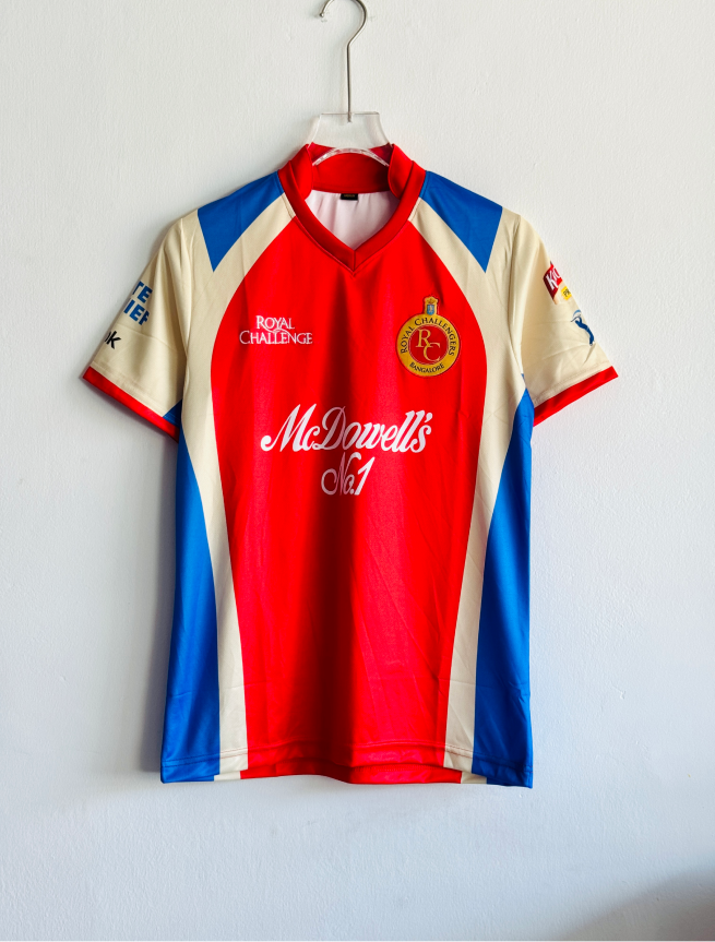 RCB 2011 IPL KIT AB DE VILLIERS POLO EMBROIDERY PREMIUM