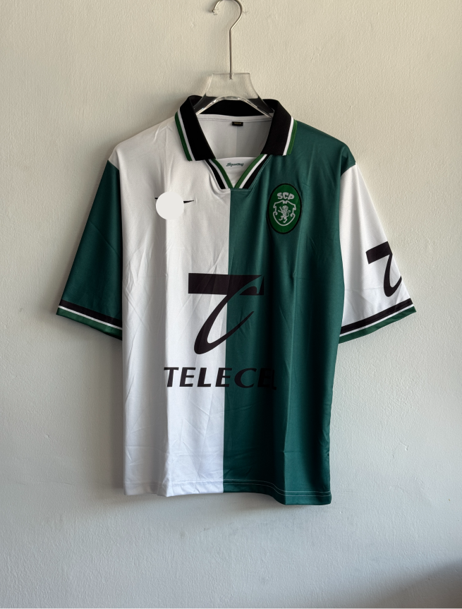 SPORTING 1998-99 THIRD KIT RONALDO FIVESLEEVE POLO EMBROIDERY PREMIUM