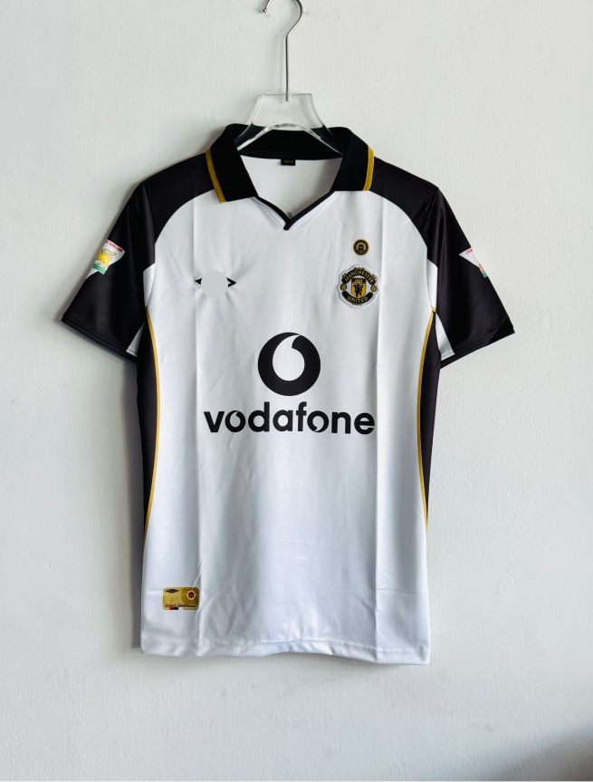 MANCHESTER UNITED 2001-02 AWAY KIT BECKHAM POLO EMBROIDERY PREMIUM