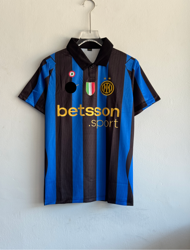 INTERMILAN 26-27 HOME KIT POLO EMBROIDERY PREMIUM