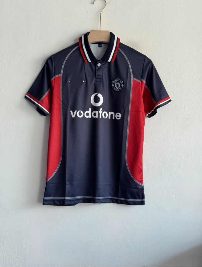 MANCHESTER UNITED 2000-01 THIRD KIT BECKHAM POLO EMBROIDERY PREMIUM