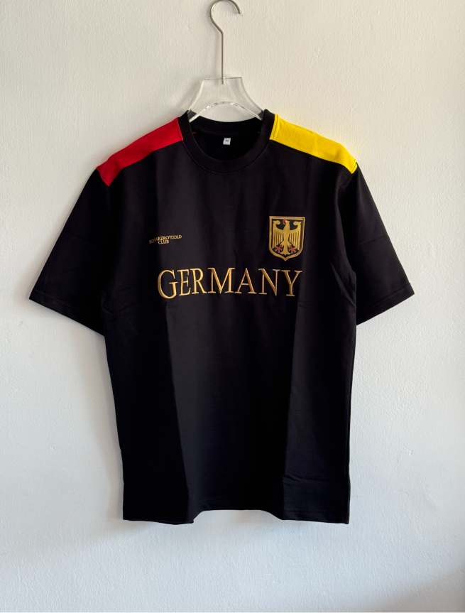 TSHIRT GERMANY WHITE FIVESLEEVE EMBROIDERY