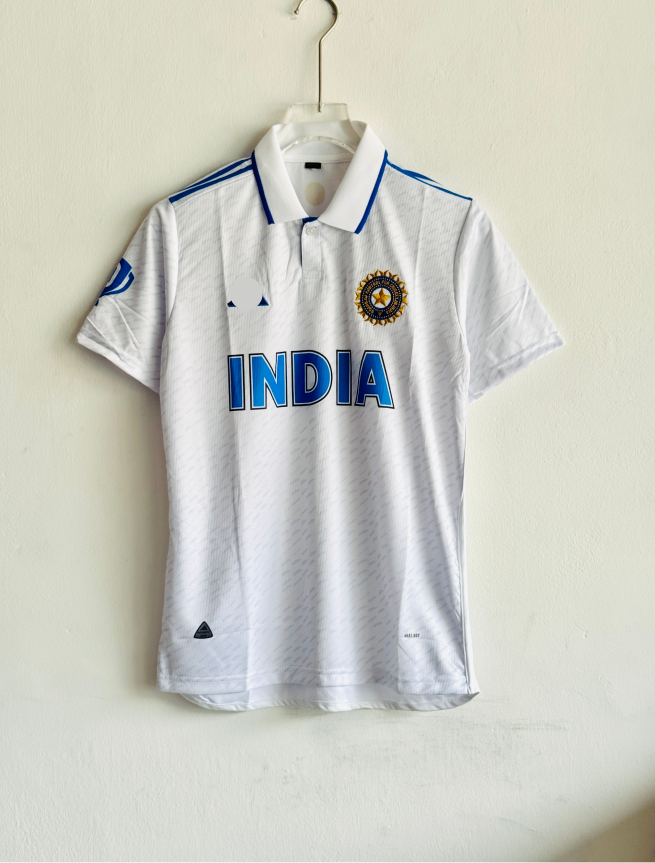 INDIA CRICKET TEST JERSEY POLO EMBROIDERY PREMIUM