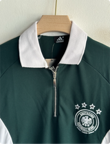 TSHIRT GERMANY GREEN FIVESLEEVE POLO WITH ZIP