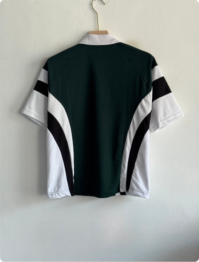 TSHIRT GERMANY GREEN FIVESLEEVE POLO WITH ZIP