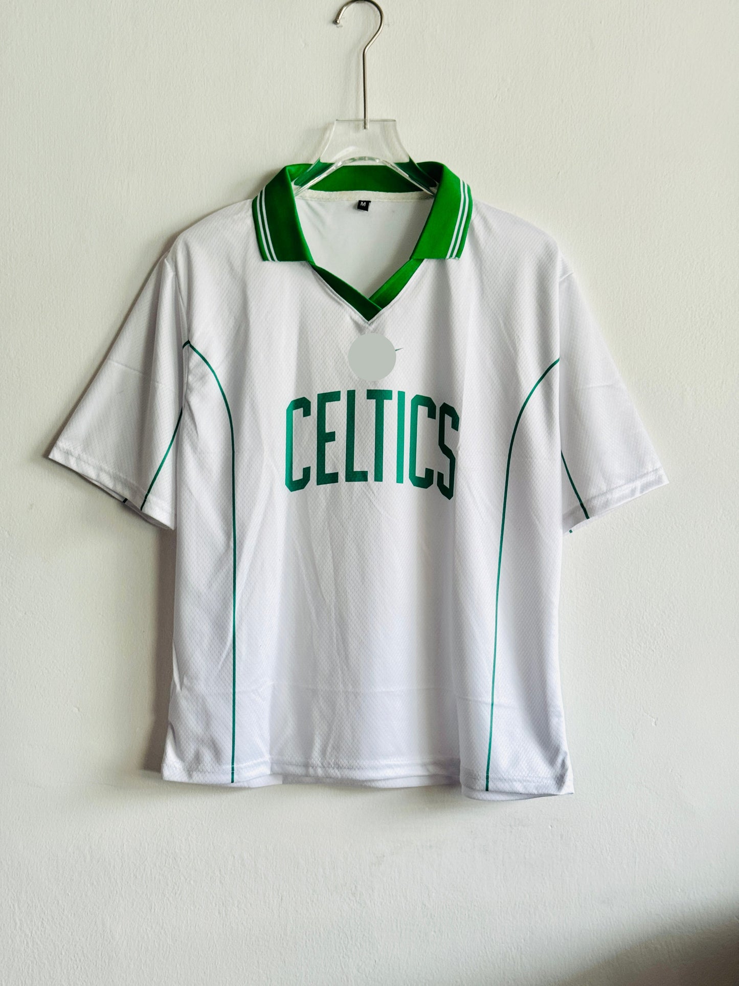 CELTIC WHITE FIVESLEEVE POLO