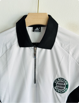TSHIRT BAYERN WHITE FIVESLEEVE POLO WITH ZIP