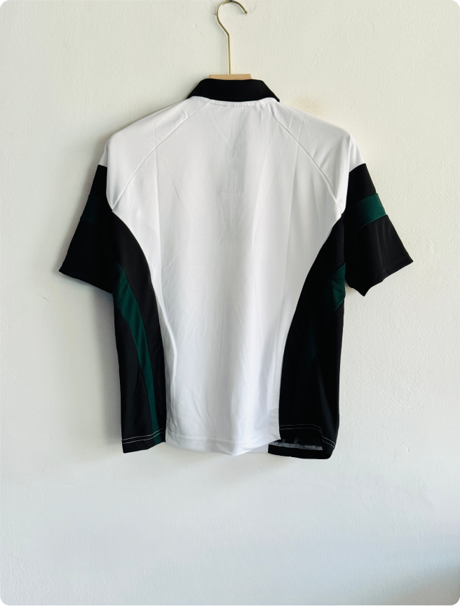 TSHIRT BAYERN WHITE FIVESLEEVE POLO WITH ZIP