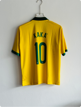 BRAZIL 2010 HOME KIT KAKA FIVESLEEVE POLO
